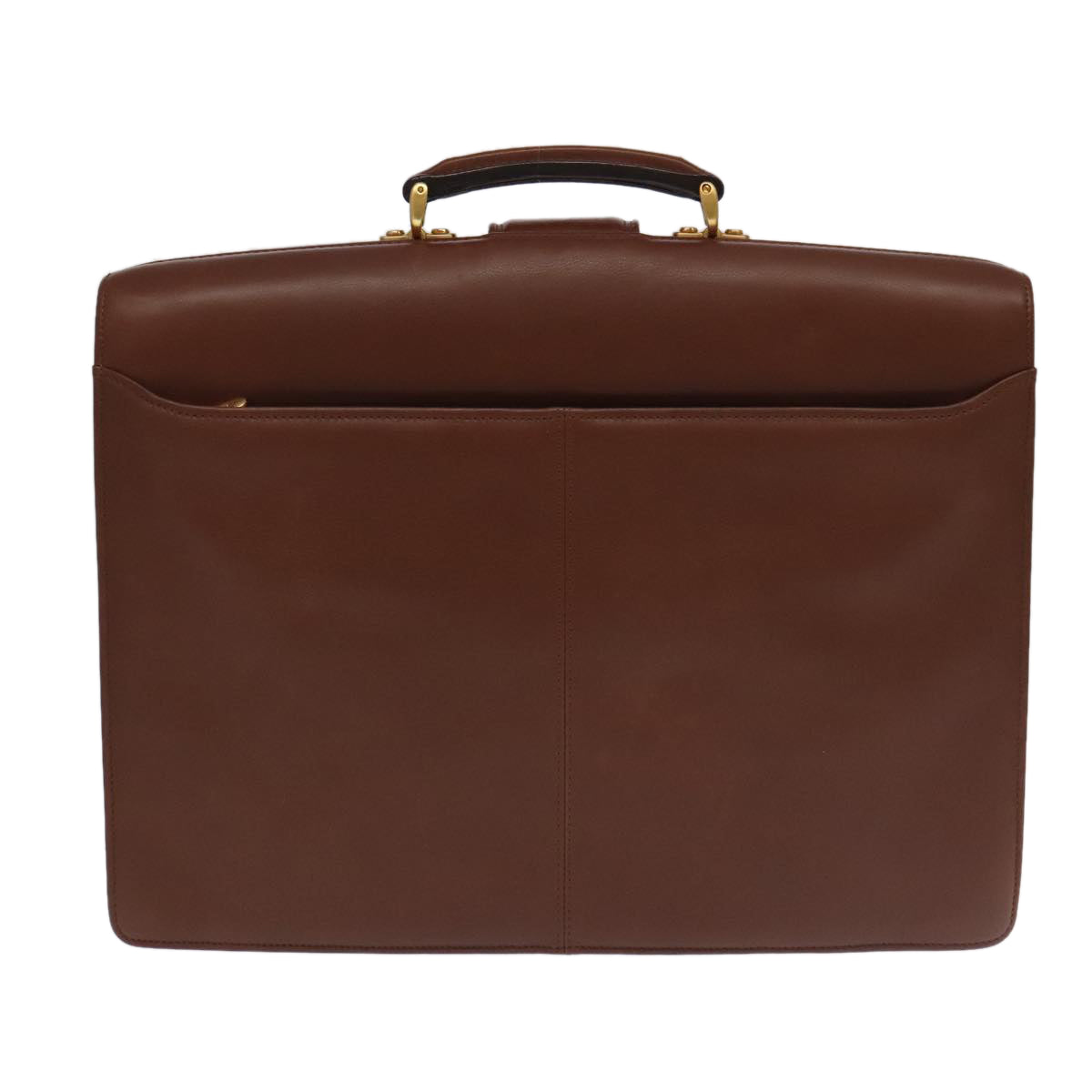 BALENCIAGA Briefcase Leather Brown Gold Auth bs19631 - 0