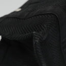 HERMES Mini Cabas Pouch Canvas Black Auth bs19636-14