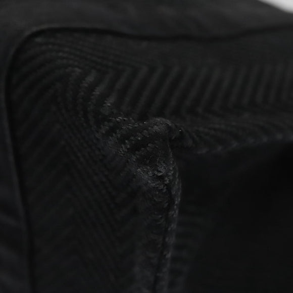 HERMES Mini Cabas Pouch Canvas Black Auth bs19636