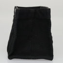 HERMES Mini Cabas Pouch Canvas Black Auth bs19636-3