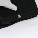 HERMES Mini Cabas Pouch Canvas Black Auth bs19636-5