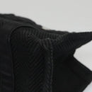 HERMES Mini Cabas Pouch Canvas Black Auth bs19636-8