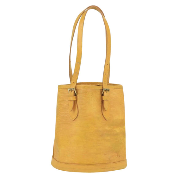 LOUIS VUITTON Epi Bucket PM Schultertasche SPO Gelb LV Auth bs19641