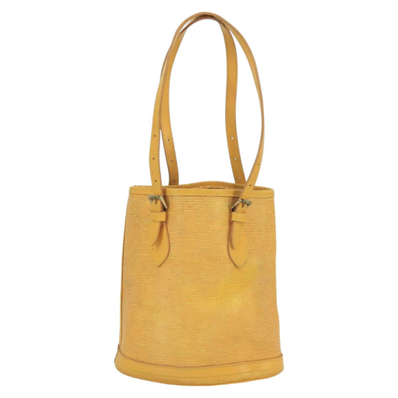 LOUIS VUITTON Epi Bucket PM Schultertasche SPO Gelb LV Auth bs19641