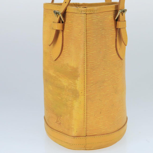 LOUIS VUITTON Epi Bucket PM Schultertasche SPO Gelb LV Auth bs19641