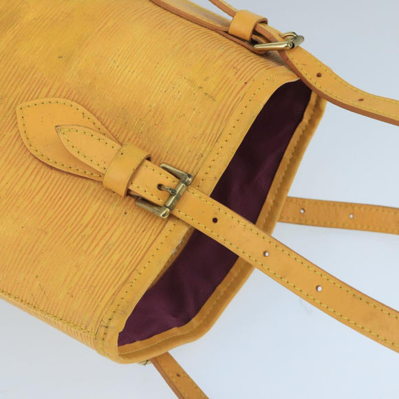 LOUIS VUITTON Epi Bucket PM Schultertasche SPO Gelb LV Auth bs19641
