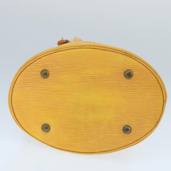 LOUIS VUITTON Epi Bucket PM Schultertasche SPO Gelb LV Auth bs19641