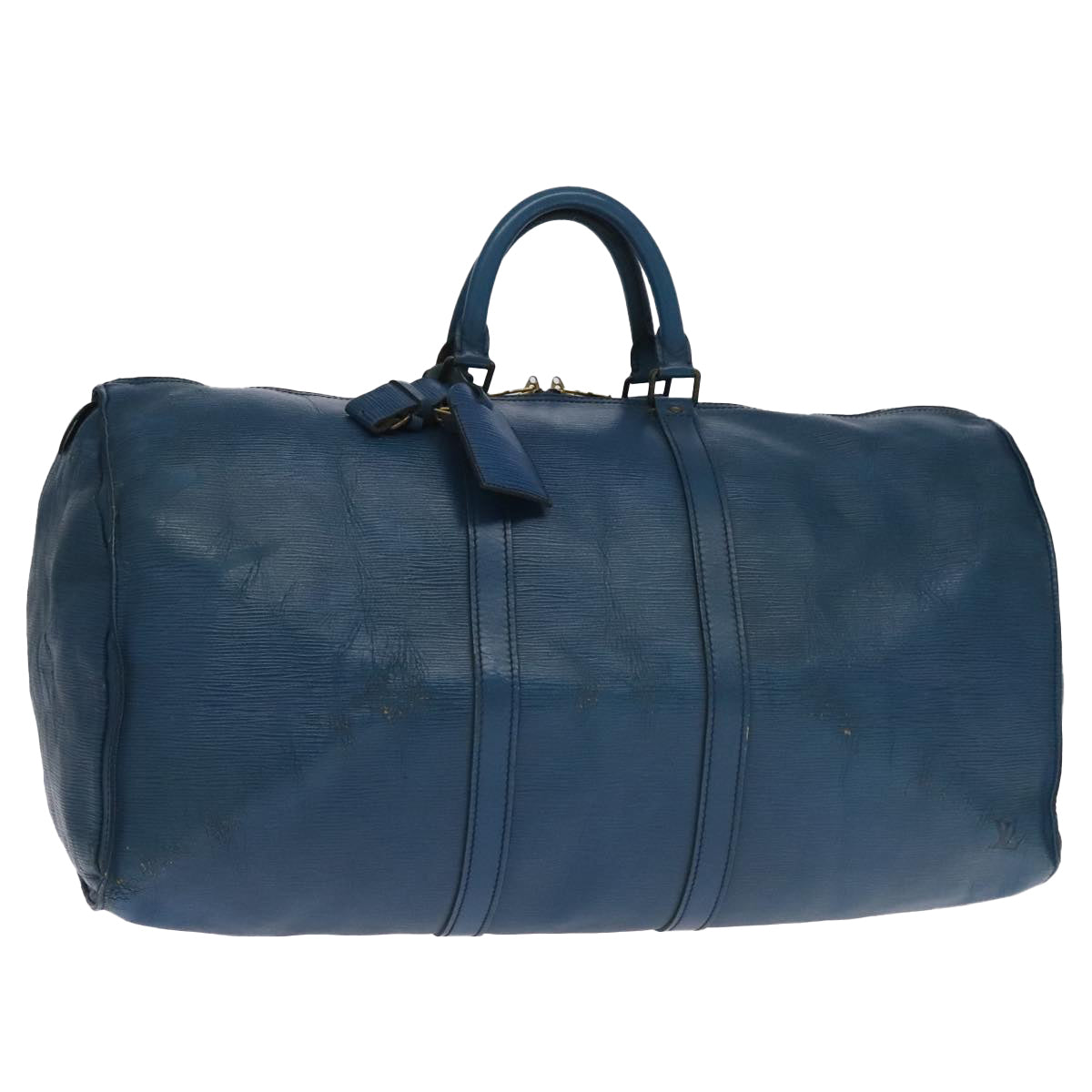 LOUIS VUITTON Epi Keepall 55 Boston Bag Vintage Blue M42955 LV Auth bs19643