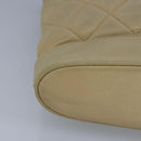 CHANEL Matelasse Chain Shoulder Bag Lamb Skin Beige Gold CC Auth bs19648-14