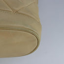 CHANEL Matelasse Chain Shoulder Bag Lamb Skin Beige Gold CC Auth bs19648-10