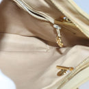 CHANEL Matelasse Chain Shoulder Bag Lamb Skin Beige Gold CC Auth bs19648-19