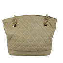 CHANEL Matelasse Chain Shoulder Bag Lamb Skin Beige Gold CC Auth bs19648-2