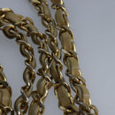 CHANEL Matelasse Chain Shoulder Bag Lamb Skin Beige Gold CC Auth bs19648-9
