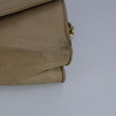 CHANEL Chain Shoulder Bag Lamb Skin Beige Gold CC Auth bs19652-15