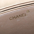 CHANEL Chain Shoulder Bag Lamb Skin Beige Gold CC Auth bs19652-18