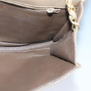 CHANEL Chain Shoulder Bag Lamb Skin Beige Gold CC Auth bs19652-20