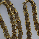 CHANEL Chain Shoulder Bag Lamb Skin Beige Gold CC Auth bs19652-8