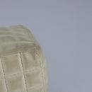 CHANEL Chain Flower Stitch Shoulder Bag Lamb Skin Beige Silver CC Auth bs19654-16