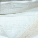 CHANEL Chain Flower Stitch Shoulder Bag Lamb Skin Beige Silver CC Auth bs19654-10