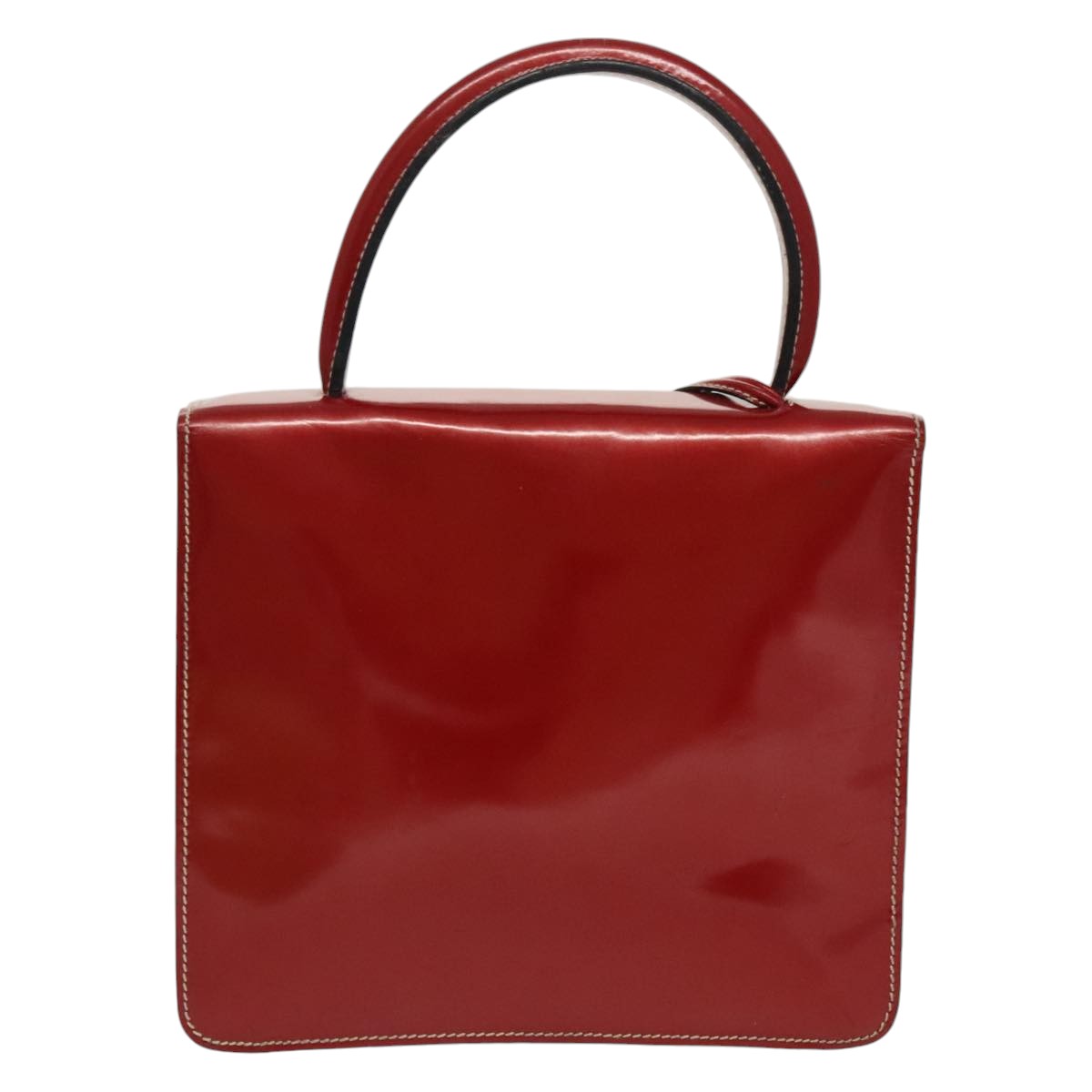 LOEWE Barcelona Hand Bag Enamel Red Auth bs19664 - 0