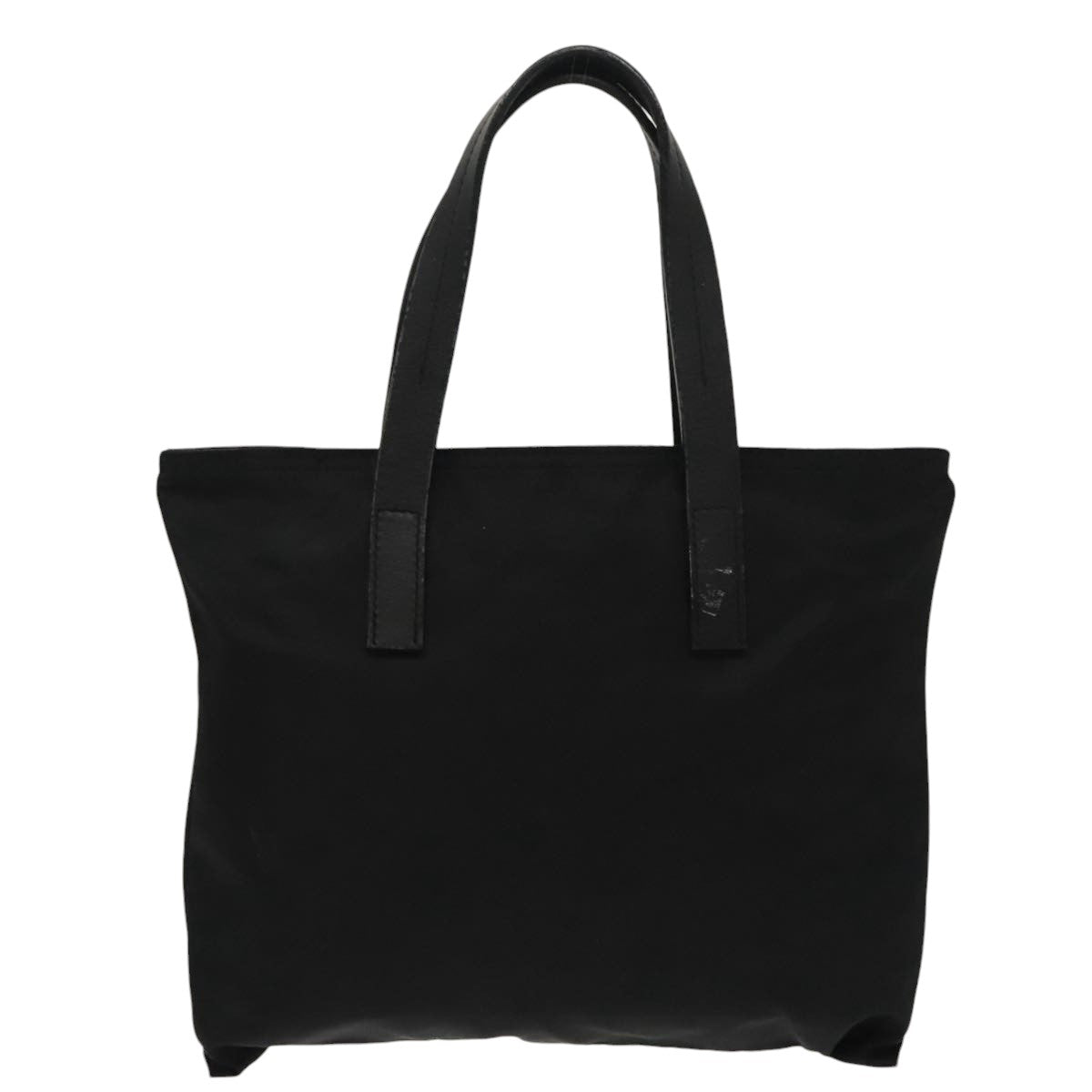 PRADA Tote Bag Nylon Black Silver Auth bs19667 - 0