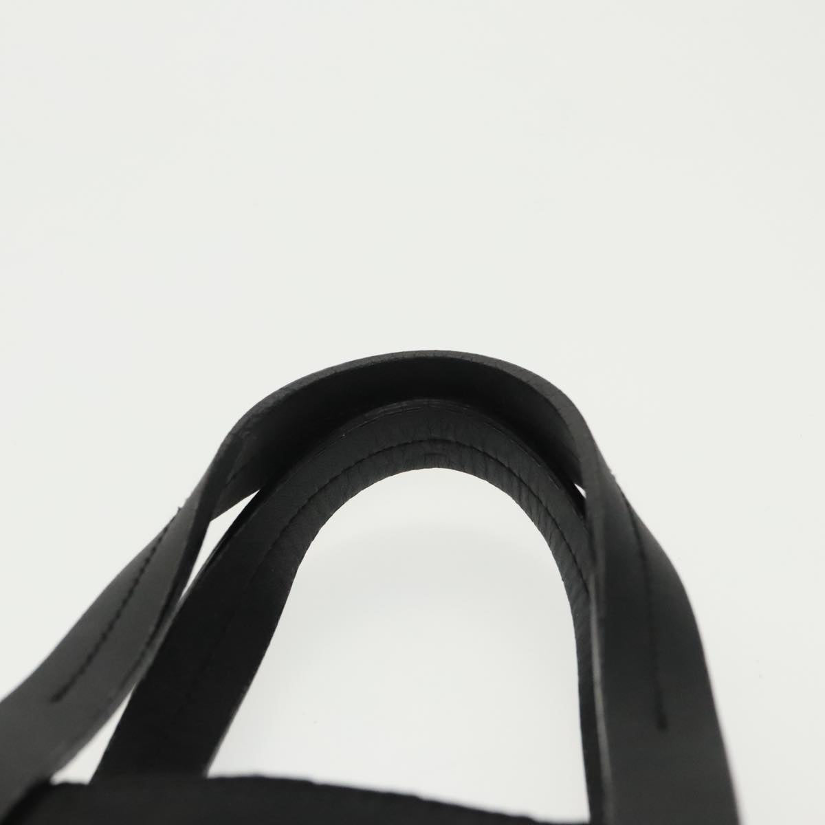 PRADA Tote Bag Nylon Black Silver Auth bs19667