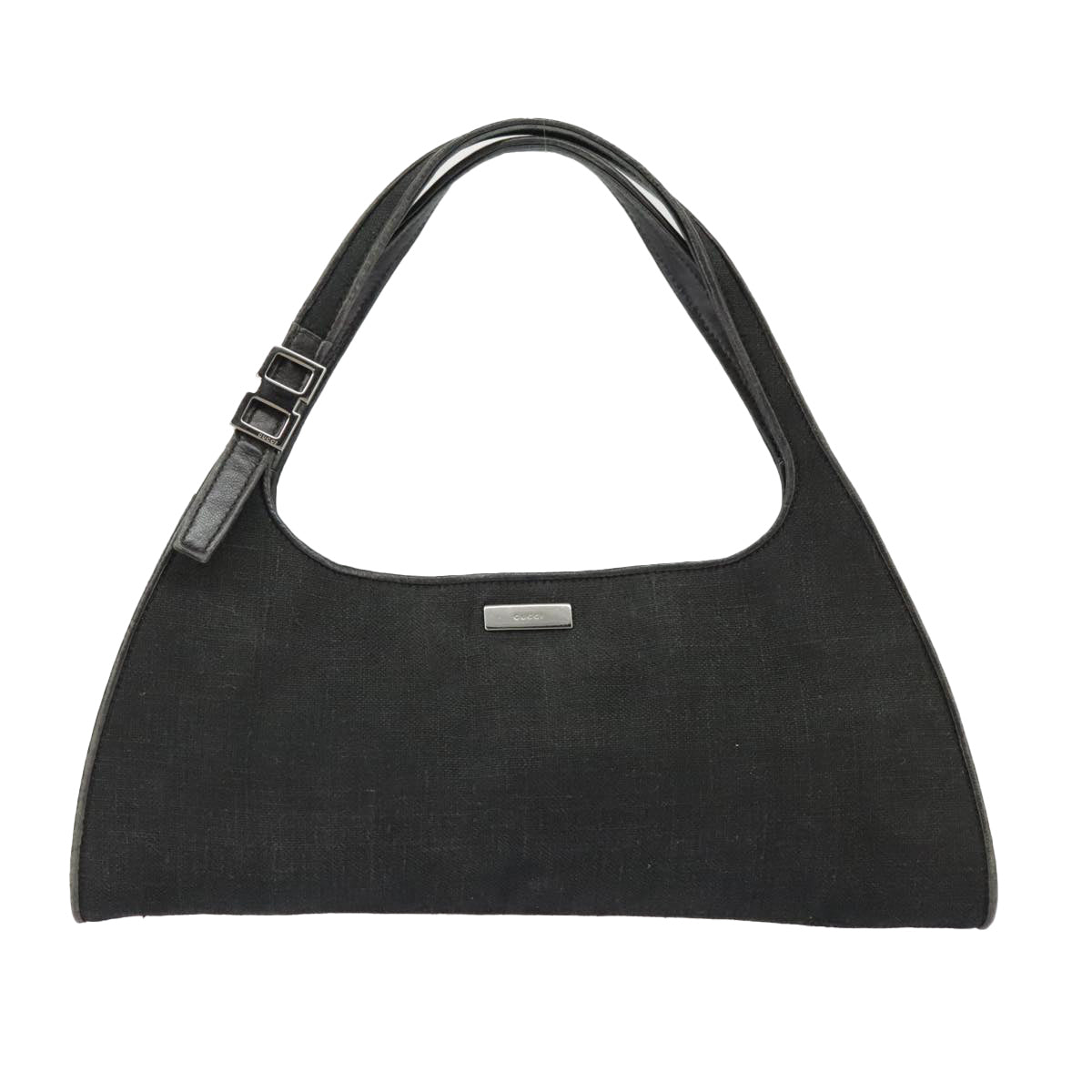 GUCCI Hand Bag Canvas Black 001 4243 Auth bs19668