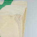 HERMES Bora Bora PM Tote Bag Canvas White Green Silver Auth bs19675-9