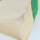 HERMES Bora Bora PM Tote Bag Canvas White Green Silver Auth bs19675-15
