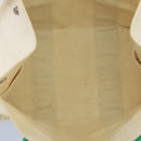 HERMES Bora Bora PM Tote Bag Canvas White Green Silver Auth bs19675-11