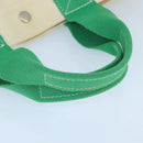 HERMES Bora Bora PM Tote Bag Canvas White Green Silver Auth bs19675-7