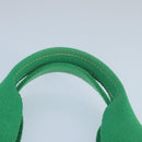 HERMES Bora Bora PM Tote Bag Canvas White Green Silver Auth bs19675-8
