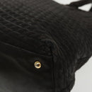 BALLY Hand Bag Leather Black Gold Auth bs19676-9