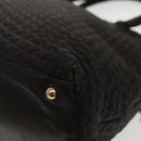 BALLY Hand Bag Leather Black Gold Auth bs19676-15