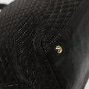 BALLY Hand Bag Leather Black Gold Auth bs19676-16