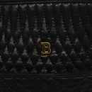 BALLY Hand Bag Leather Black Gold Auth bs19676-17