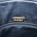 BALLY Hand Bag Leather Black Gold Auth bs19676-19