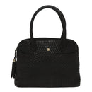 BALLY Hand Bag Leather Black Gold Auth bs19676-13