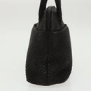 BALLY Hand Bag Leather Black Gold Auth bs19676-3