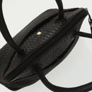 BALLY Hand Bag Leather Black Gold Auth bs19676-6