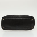 BALLY Hand Bag Leather Black Gold Auth bs19676-5