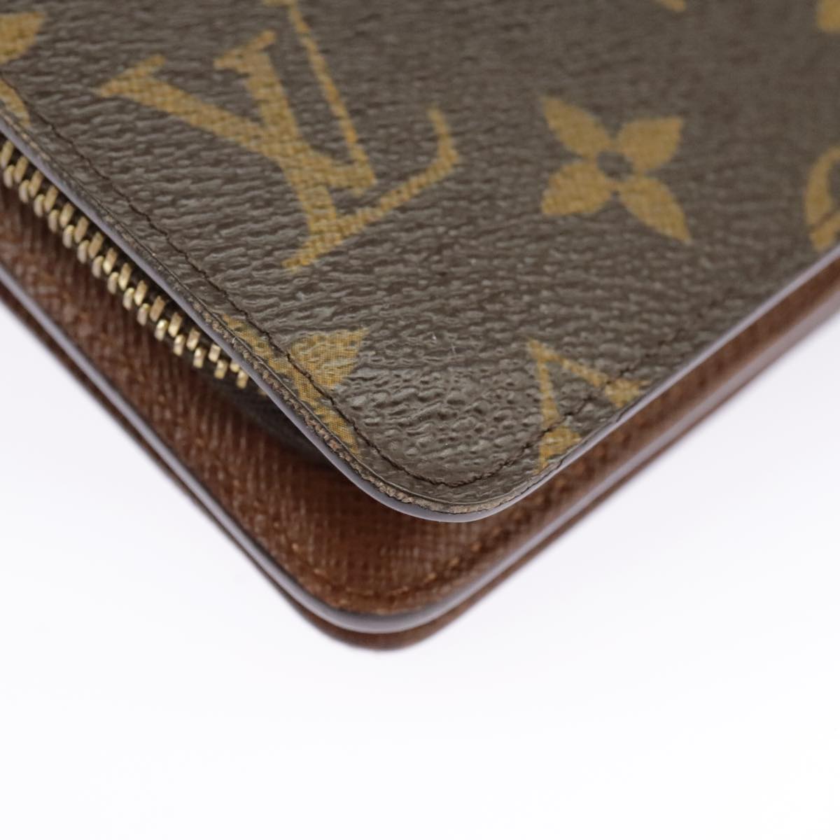 LOUIS VUITTON Monogram Porto Papie Zip Wallet M61207 LV Auth bs19683