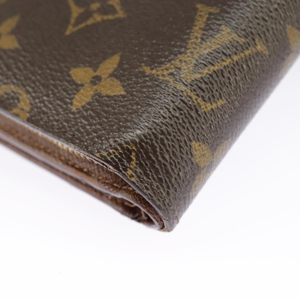 LOUIS VUITTON Monogram Porto Papie Zip Wallet M61207 LV Auth bs19683