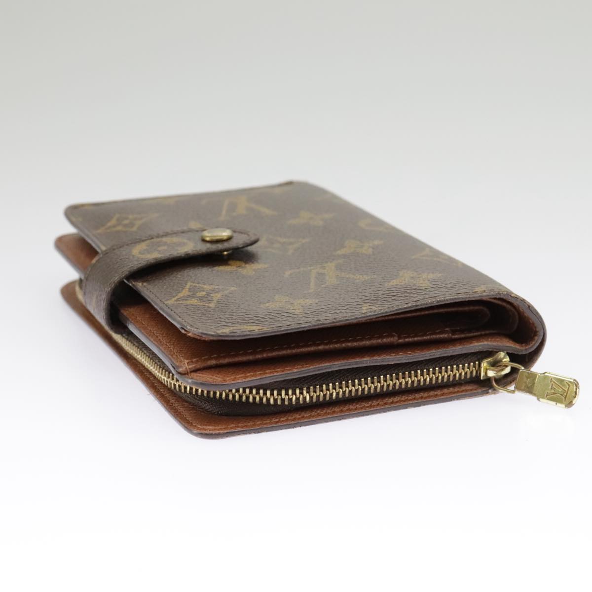 LOUIS VUITTON Monogram Porto Papie Zip Wallet M61207 LV Auth bs19683