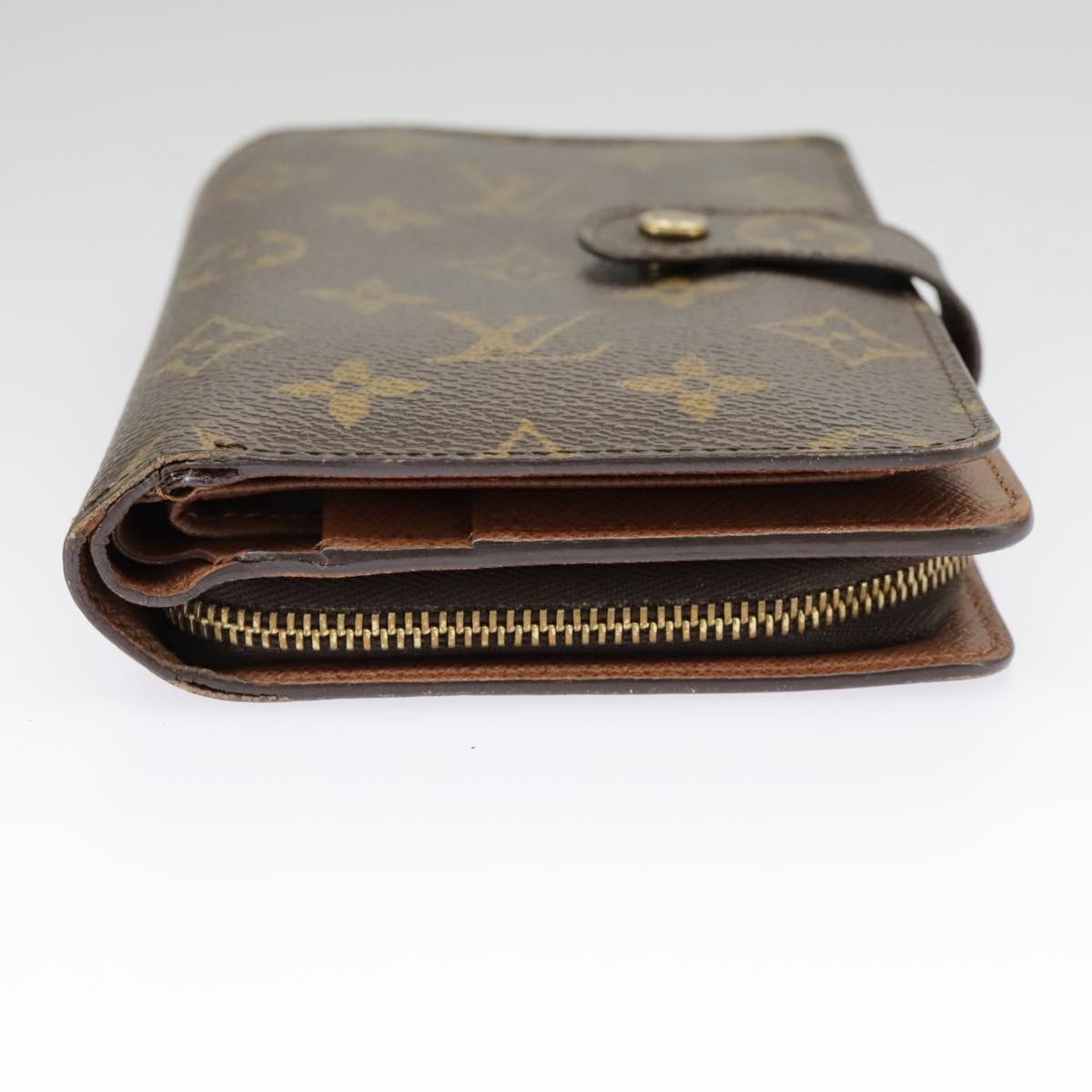 LOUIS VUITTON Monogram Porto Papie Zip Wallet M61207 LV Auth bs19683