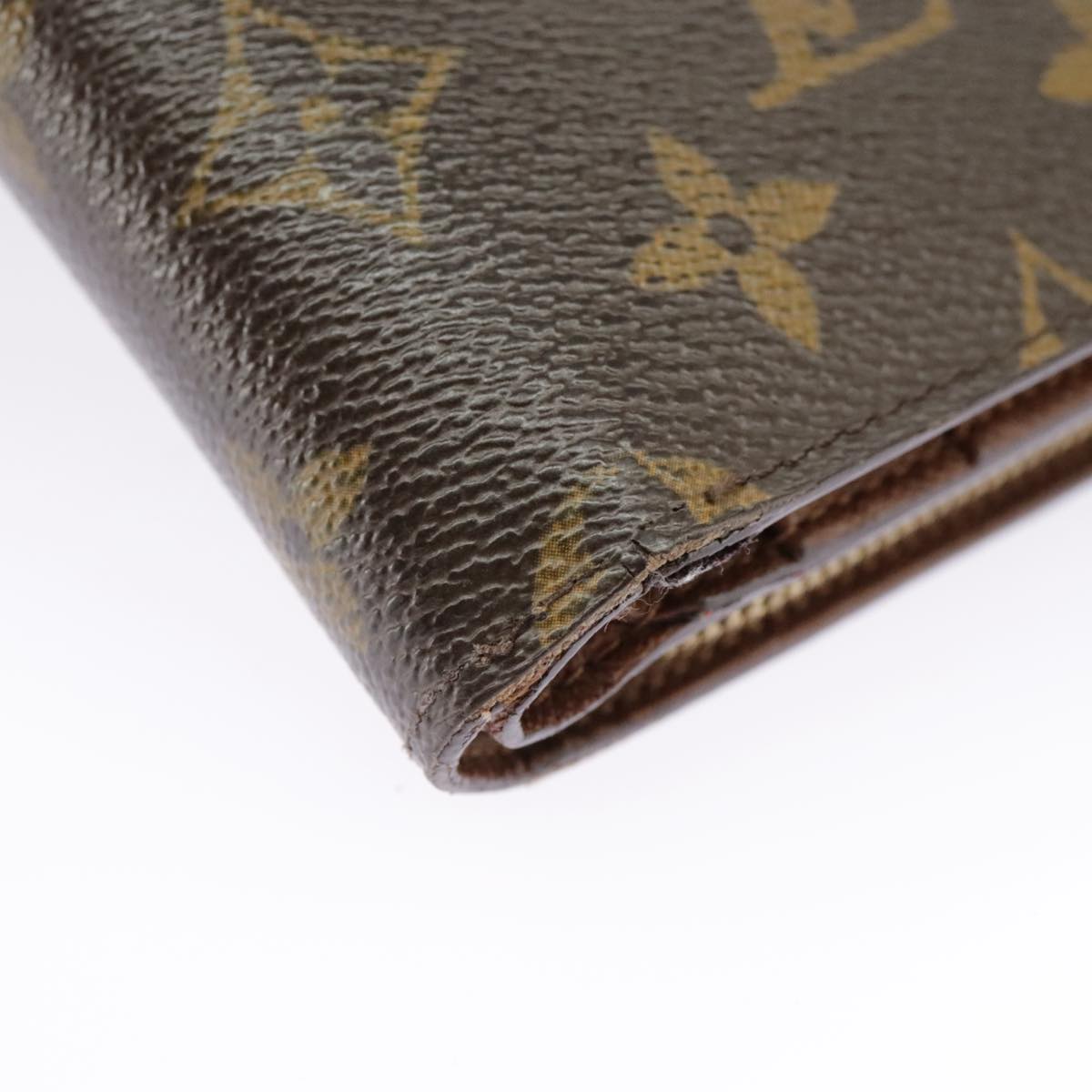 LOUIS VUITTON Monogram Porto Papie Zip Wallet M61207 LV Auth bs19683