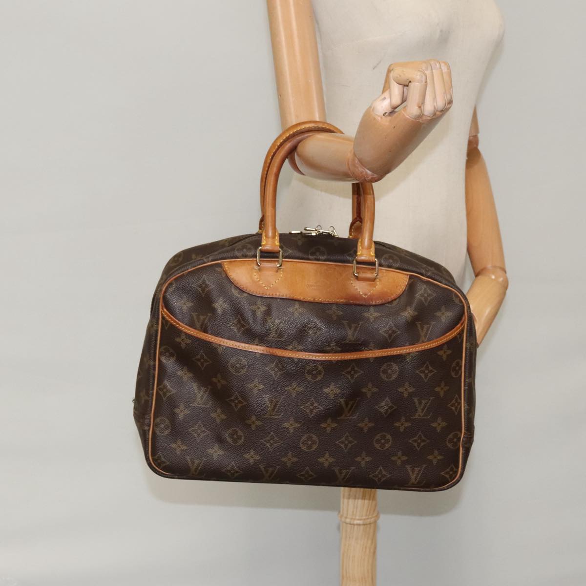 LOUIS VUITTON Monogram Deauville Hand Bag M47270 LV Auth bs19685