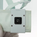 FENDI Shoulder Bag Nylon Light Blue Silver Auth bs19694-9