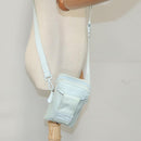 FENDI Shoulder Bag Nylon Light Blue Silver Auth bs19694-24