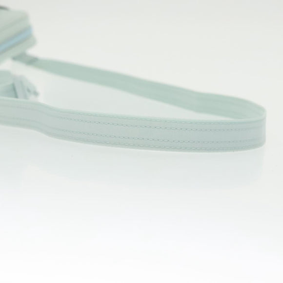 FENDI Shoulder Bag Nylon Light Blue Silver Auth bs19694